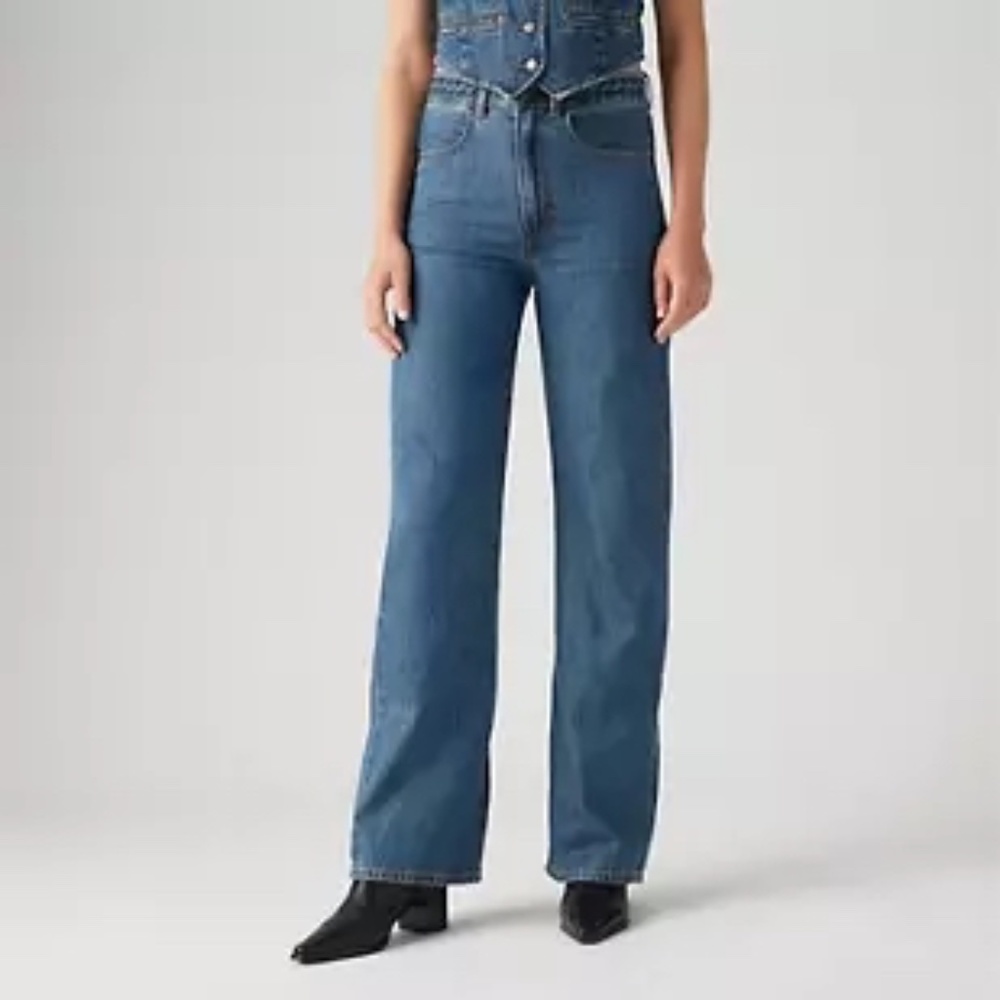 Levi's Premium Ribcage Wide leg  Braided Women's Jeans - Dark Wash -  30x30 -NWT
